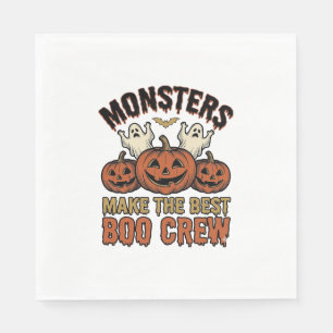 Halloween Ghost Pumpkin Vintage Engraving Funny Te Napkin