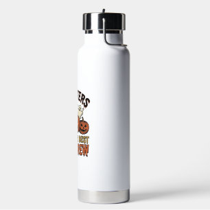 Halloween Ghost Pumpkin Vintage Engraving Funny Te Water Bottle