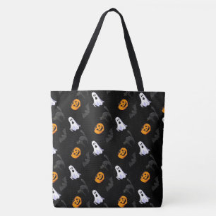 Halloween Ghost, Pumpkins and Black Cats Tote Bag