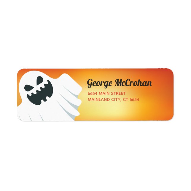 Halloween Ghost Return Address (Front)