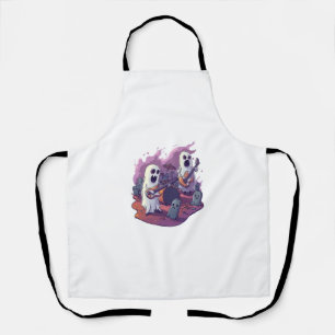 Halloween Ghost Rock Band Apron