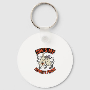 Halloween Ghost Romance Humour Key Ring