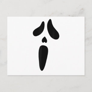 Halloween Ghost Scary Face Holiday Postcard