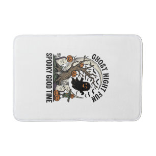 Halloween Ghost Shirt Vintage Graveyard Fun Design Bath Mat