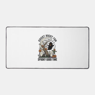 Halloween Ghost Shirt Vintage Graveyard Fun Design Desk Mat