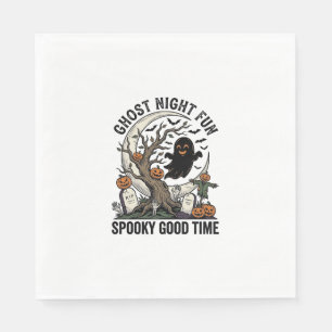 Halloween Ghost Shirt Vintage Graveyard Fun Design Napkin