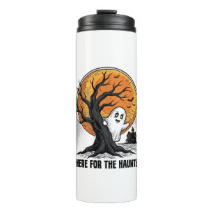 Halloween Ghost Shirt Vintage Haunted Moon Design_ Thermal Tumbler
