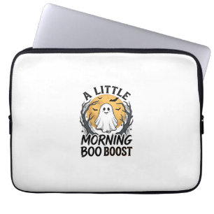 Halloween Ghost Shirt with Vintage Moon Art_1 Laptop Sleeve