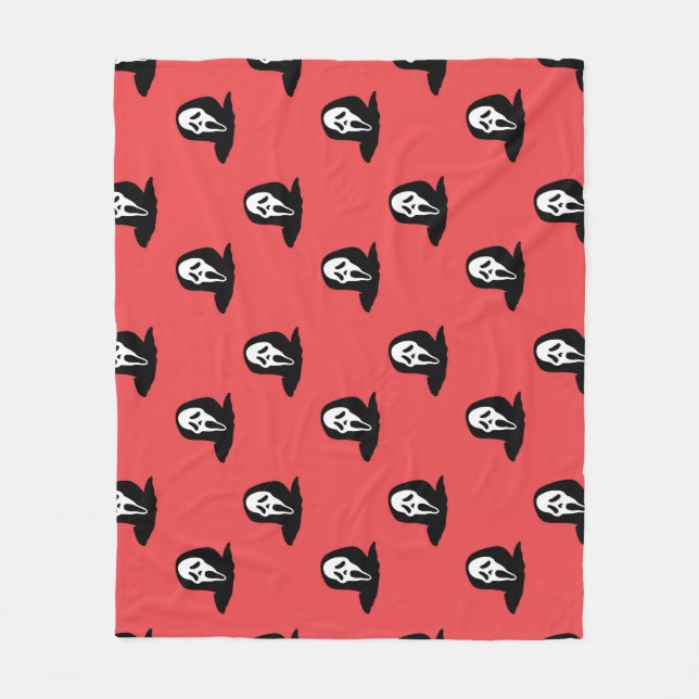 Halloween Ghost Silhouette Spooky Pattern. Fleece Blanket (Front)