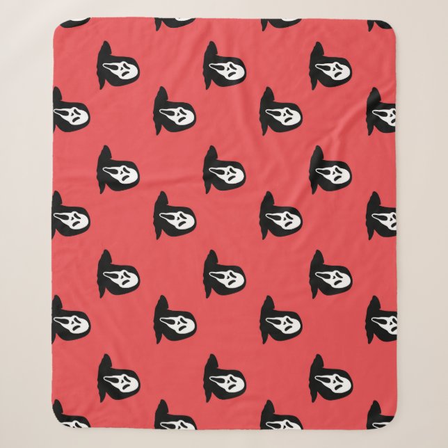 Halloween Ghost Silhouette Spooky Pattern. Sherpa Blanket (Front)