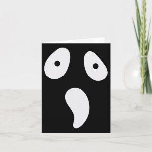 Halloween Ghost Silly Face Costume Funny Scary Fac Card