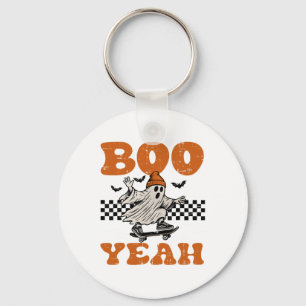 Halloween Ghost Skateboard Boo Yeah Costume Boys K Key Ring
