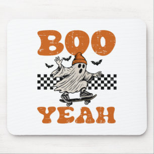 Halloween Ghost Skateboard Boo Yeah Costume Boys K Mouse Mat