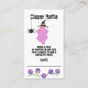 Halloween Ghost Skull Garland diaper raffle Enclosure Card