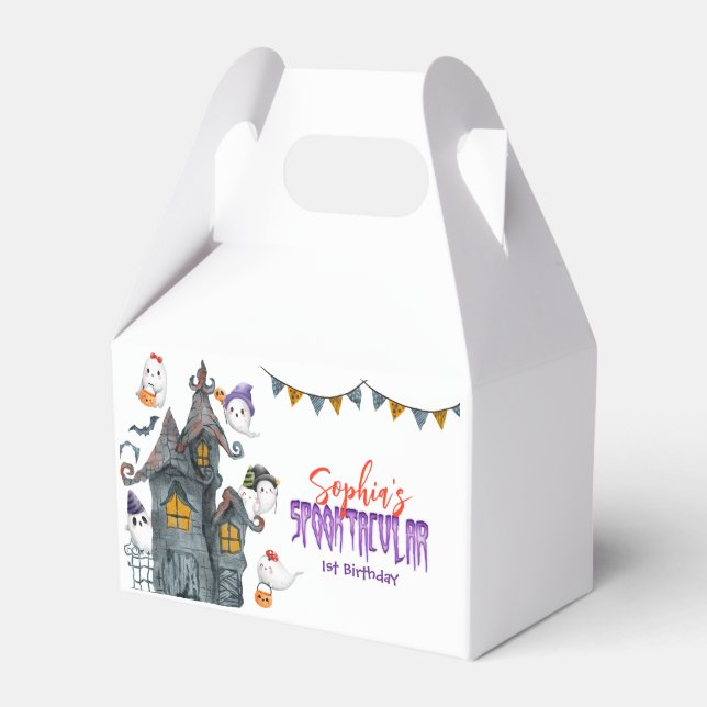 Halloween Ghost Spooktacular Birthday Party Favour Box (Front Side)
