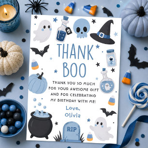 Halloween Ghost Spooky Birthday Party Thank You Card
