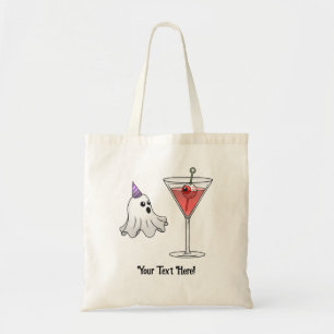 Halloween Ghost & Spooky Cocktail Tote Bag