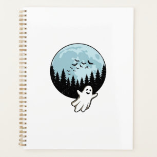 Halloween Ghost Spooky Forest Moon Vintage_1 Planner