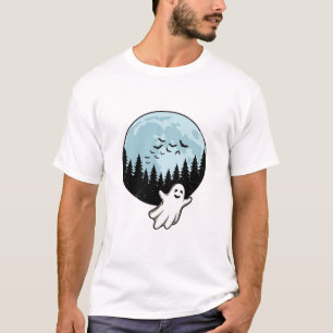 Halloween Ghost Spooky Forest Moon Vintage_1 T-Shirt