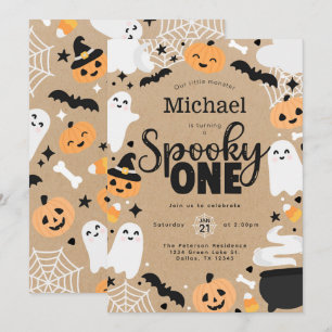 Halloween Ghost Spooky One 1st Birthday Party Invitation