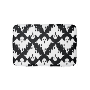 Halloween Ghost Spooky Seamless Pattern Bath Mat