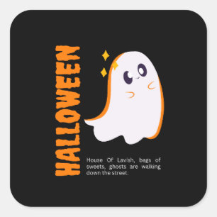 Halloween Ghost Sticker Cute Spooky White Ghost