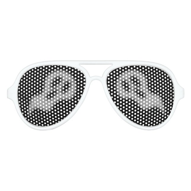 Halloween Ghost Sunglass Aviator Sunglasses (Front)