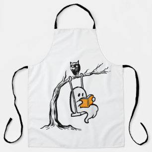 Halloween Ghost Swing Reading  Apron