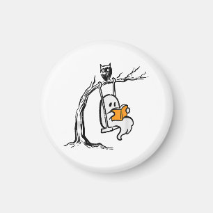 Halloween Ghost Swing Reading Magnet