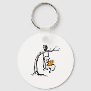 Halloween Ghost Swing Reading Vintage Costume Wome Key Ring
