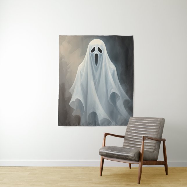 Halloween Ghost Tapestry (In Situ)