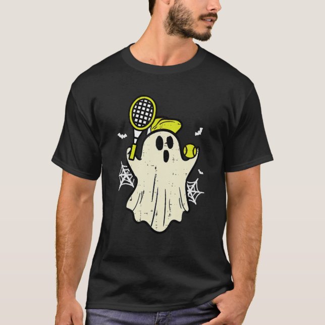 Halloween Ghost Tennis Costume Women Girls Kids T-Shirt (Front)