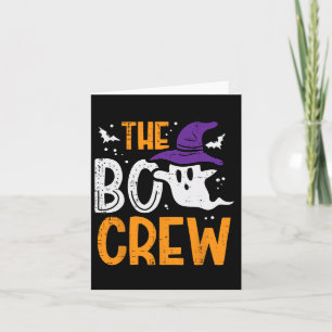 Halloween Ghost The Boo Crew Costume Matching Wome Card