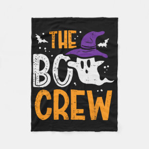 Halloween Ghost The Boo Crew Costume Matching Wome Fleece Blanket