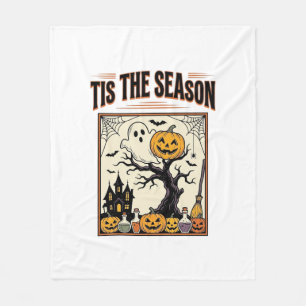 Halloween Ghost Tis The Season Haunted House_1 Fleece Blanket