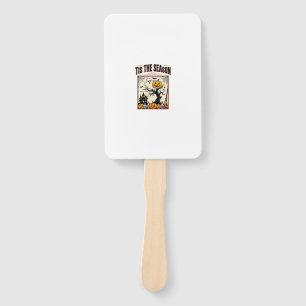 Halloween Ghost Tis The Season Haunted House_1 Hand Fan