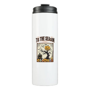 Halloween Ghost Tis The Season Haunted House_1 Thermal Tumbler