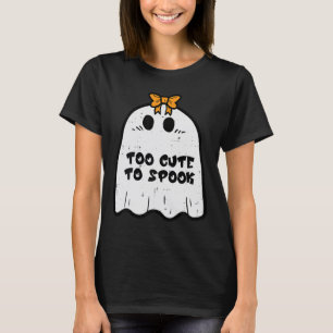 Halloween Ghost Too Cute To Spook Costume Girls Ki T-Shirt