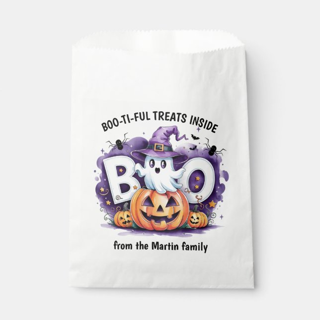 Halloween Ghost Trick or Treat  Favour Bags (Front)