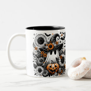 Halloween Ghost Two-Tone Coffee Mug