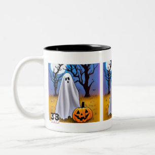 Halloween Ghost Two-Tone Coffee Mug