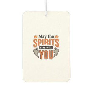 Halloween Ghost Typography Vintage Engraving Desig Car Air Freshener