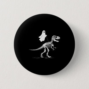 Halloween Ghost Walking Dinosaur Skeleton T Rex Fu 6 Cm Round Badge
