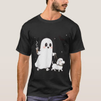 Halloween Ghost Walking Dog Soky Season Halloween
