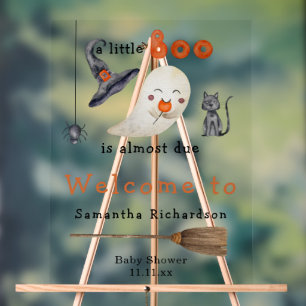 Halloween Ghost Welcome baby shower Acrylic Sign