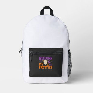 Halloween Ghost Welcome My Pretties SVG Design Printed Backpack