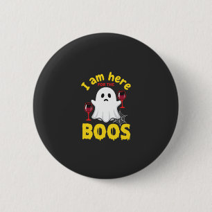 Halloween Ghost Wine Boos Design 6 Cm Round Badge