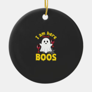 Halloween Ghost Wine Boos Design Ceramic Tree Decoration