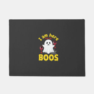 Halloween Ghost Wine Boos Design Doormat