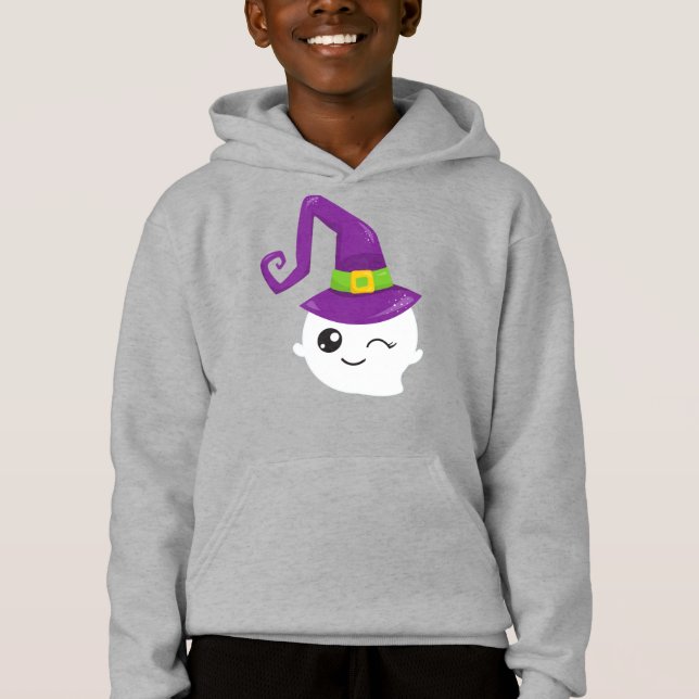 Halloween, Ghost, Witch Hat, Trick Or Treat, Boo (Front)
